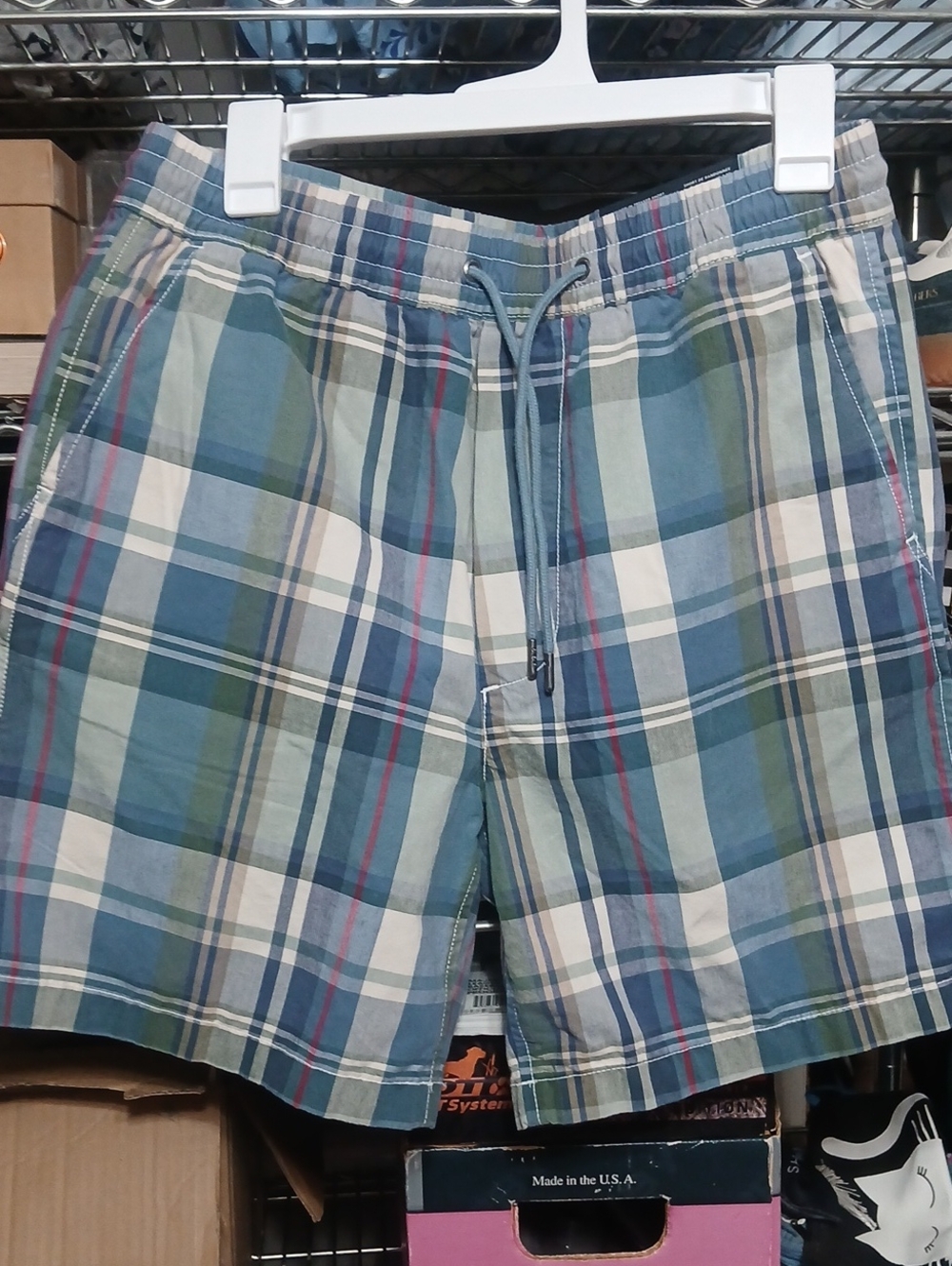 Mens American Eagle Outfitters Plaid Trekker Shorts